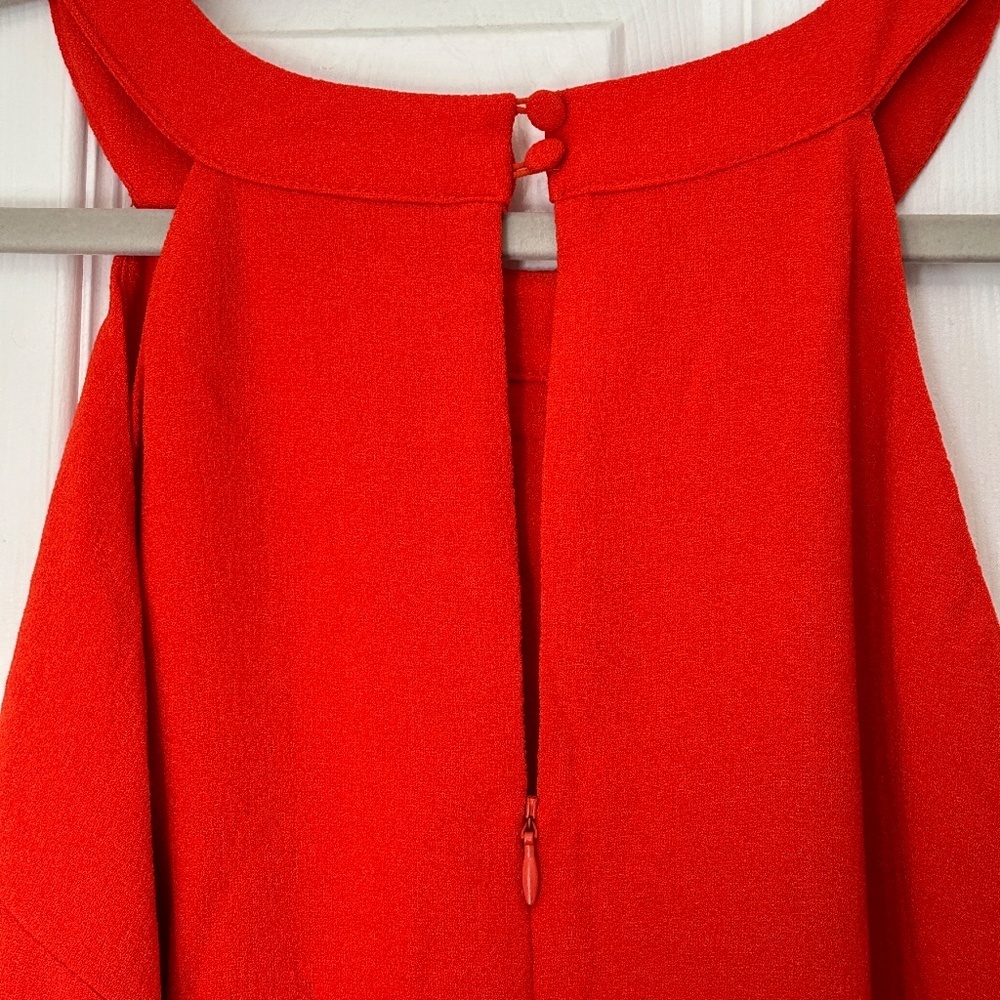 Maeve Women's Large Uma Halter Fit‎ Flare Dress Mini Orange Bold Anthropologie - Picture 4 of 8